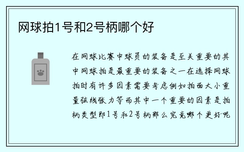 网球拍1号和2号柄哪个好